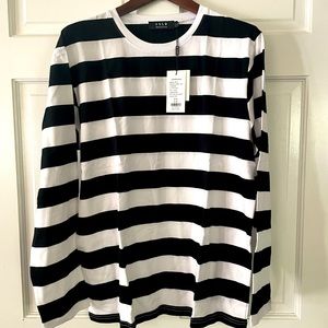 Men’s long sleeve striped shirt size large